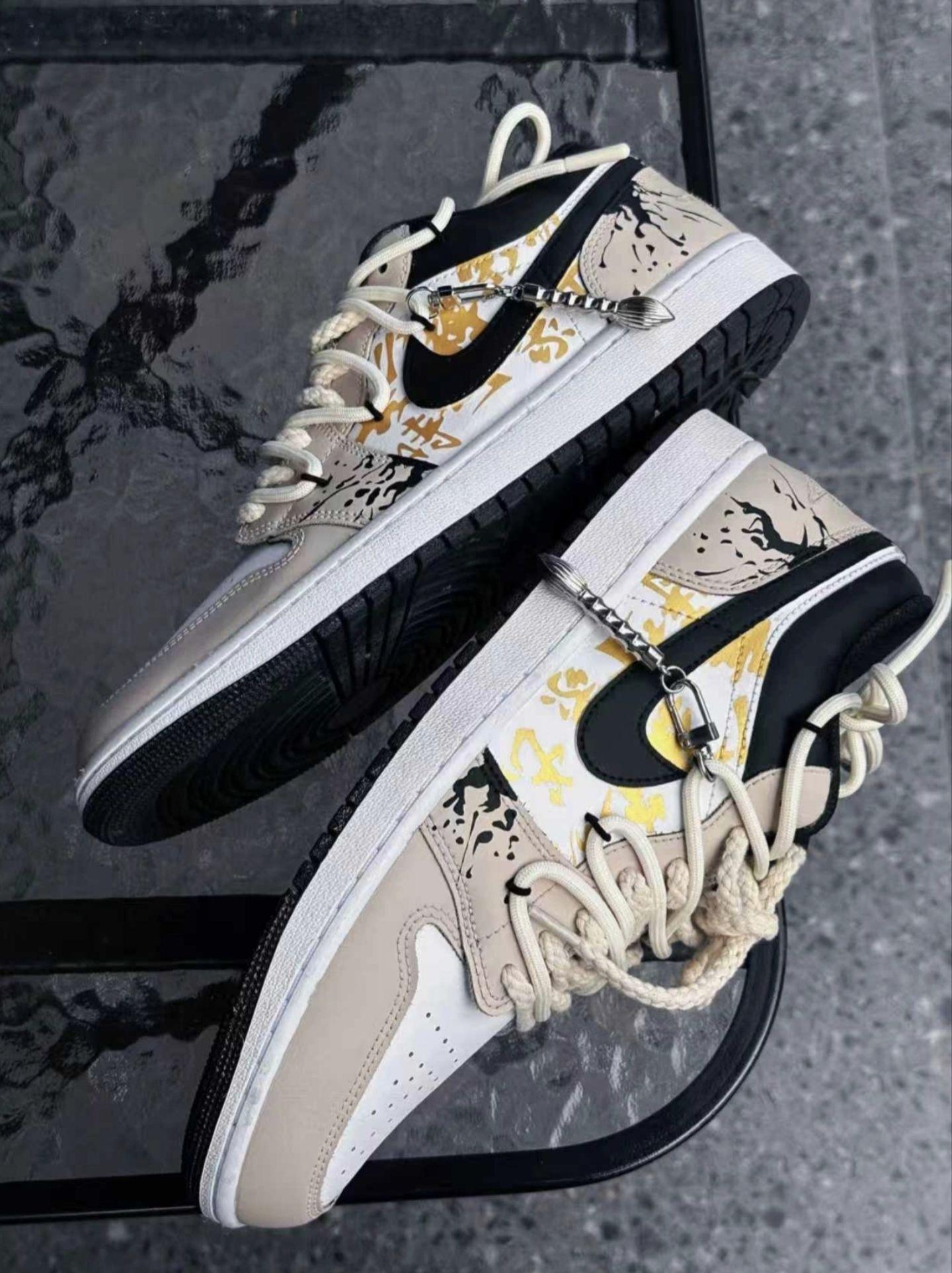 国风毛笔礼盒款Air Jordan 1低帮篮球鞋,复古潮流尽显中式韵味